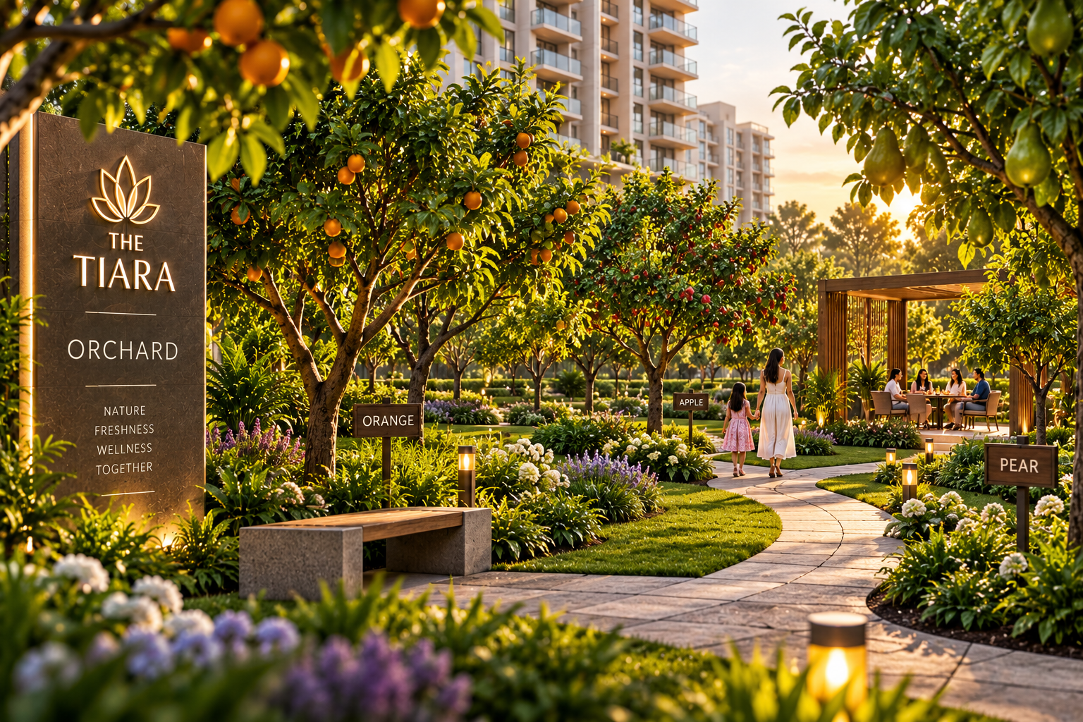 Landscaped Orchard and Greenery at The Tiara