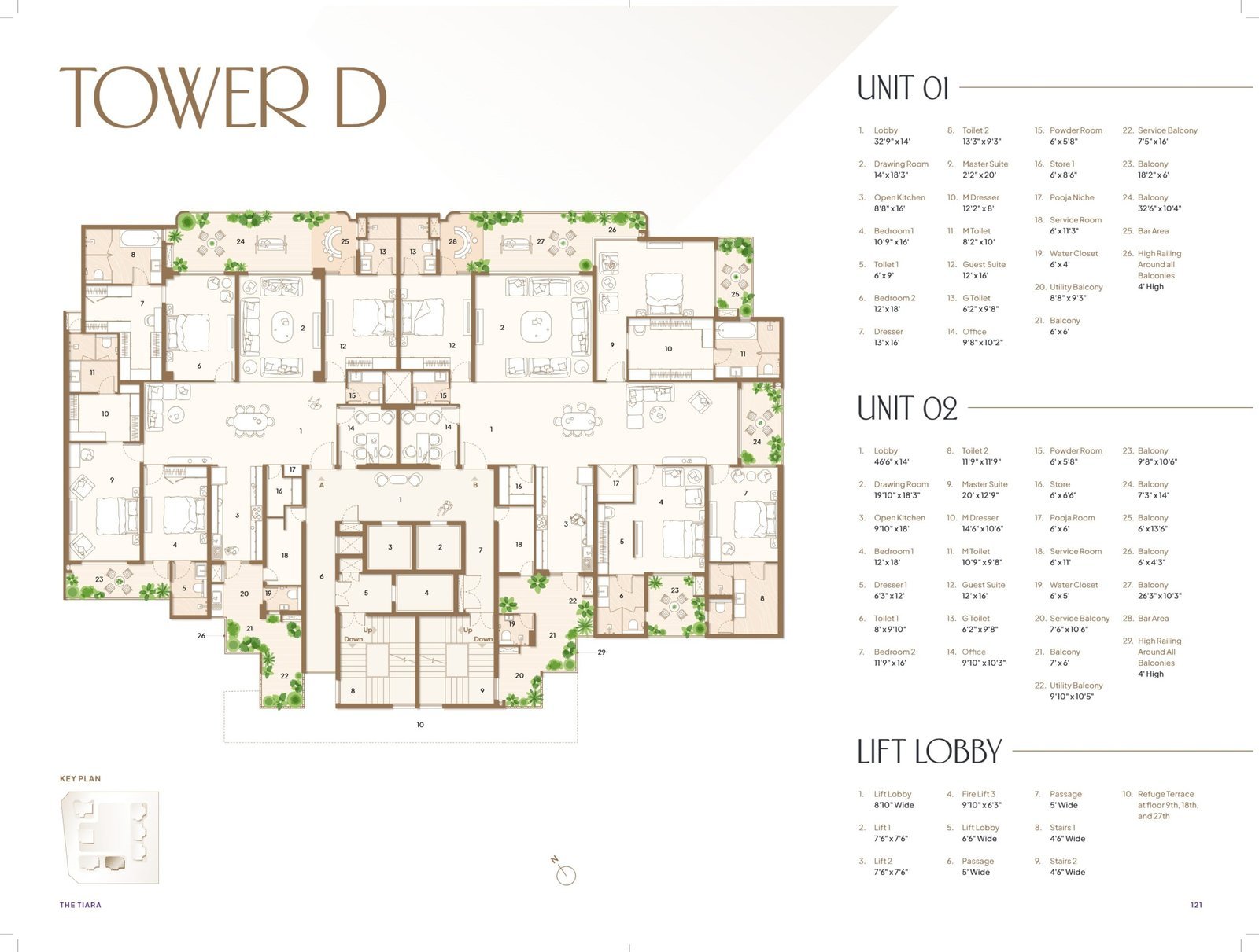 The Tiara Tower 4 4 BHK Floor Plan